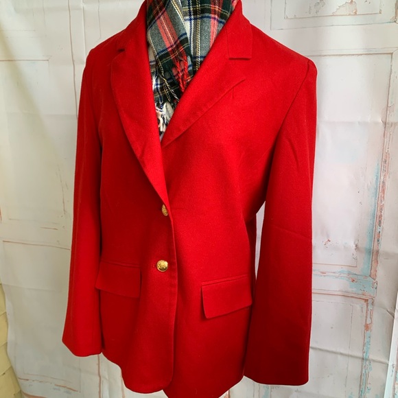 Pendleton red wool blazer size 10 - Picture 2 of 5